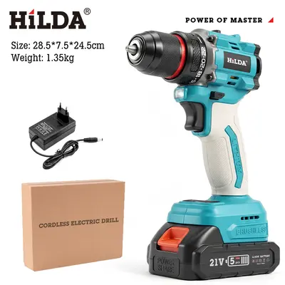 21V Lithium bürstenloser Akkubohrer Industrieklasse - 8