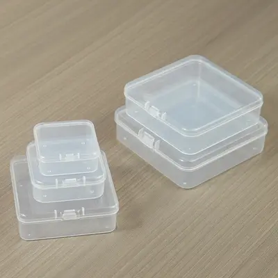 Kare pp plastik şeffaf kutu dijital bileşen kutusu kulaklık dikdörtgen kulak tıkacı kutusu küçük ürün ambalaj kutusu - 4
