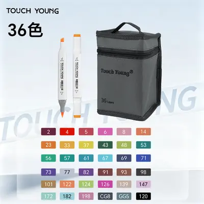 Dual-end marker pen set 100 colors quick-dry water-based - 7