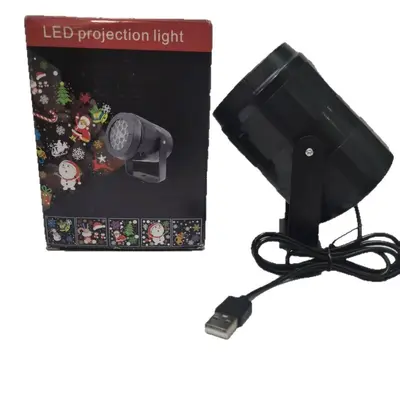 Snowflake Projection Night Light, USB, 16 Patterns, LED