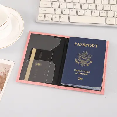 Russian national emblem passport holder, multifunctional card case