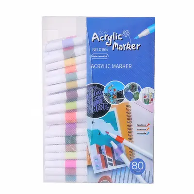 Acrylic marker pens water-based 60-color children's painting set - 11