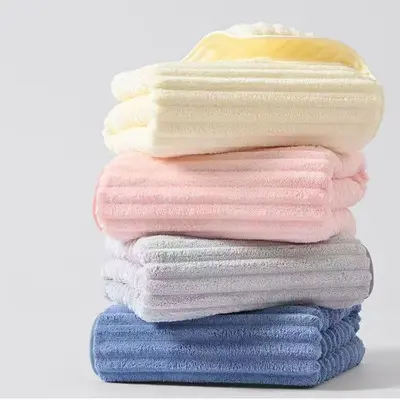 Korallenfleece Badetuch aus Mikrofaser, ultraweich, super saugfähig, schnelltrocknend, Geschenktuch, Strandhandtuch - 10