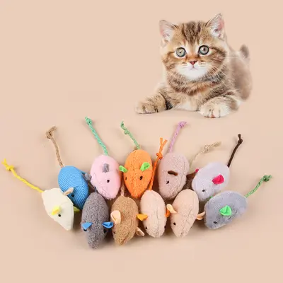 Plush Catnip Mouse Cat Toy, Cute Shape Interactive Pet Toy - 4