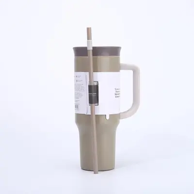 304 Paslanmaz Çelik Termos Bardak 40 oz, Pipetli Taşınabilir Outdoor Bardak - 12