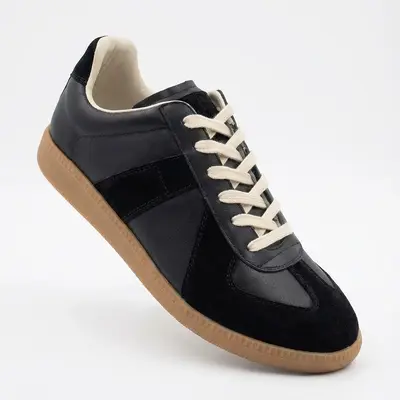 Men's Cowhide Training Shoes, Soft Sole, Non-Slip, Retro White Sneakers