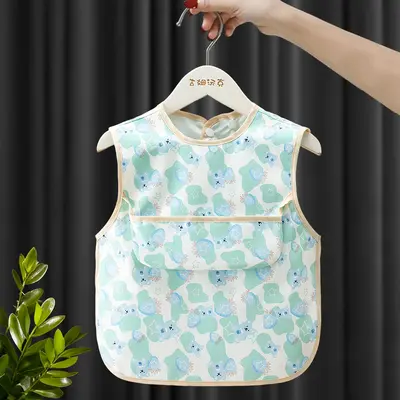 Waterproof Baby Feeding Bib Back-Opening Super Soft - 10