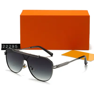 Metal One-Piece Unisex Sunglasses, Retro Women's and Men's Style, Model 22295 - 12
