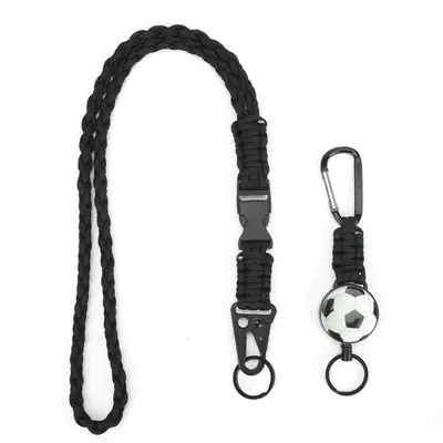 Ball-Style Retractable Snap Hook Key Ring with Paracord - 6