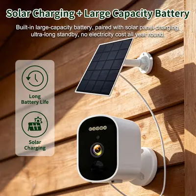 Solar battery HD night vision camera, wireless installation
