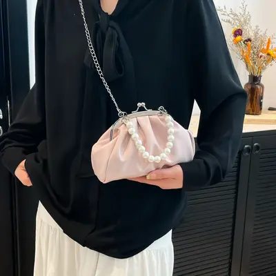 Women's Cloud Bag, Textured Everyday Shoulder Crossbody Bag - 5