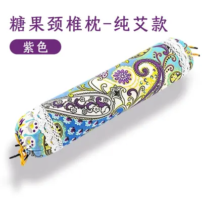 加大款艾草驱蚊枕头礼盒助睡眠枕腰枕抱枕头糖果圆柱枕艾草颈椎枕 - 12