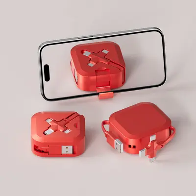 Ladekabel 3 in 1 mit Logo-Druck auf dem Ständer, kompatibel mit 15 USB-C-Geschenken, benutzerdefiniertes 3-in-1-Ladekabel, Schnellladevorrichtung - 8