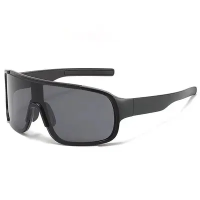 One-Piece Cycling Sunglasses for Men and Women, Windproof, Silver Frame - 6