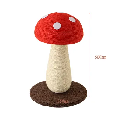 Large Vertical Cat Scratching Post with Mushroom Design Climbing Frame - 10