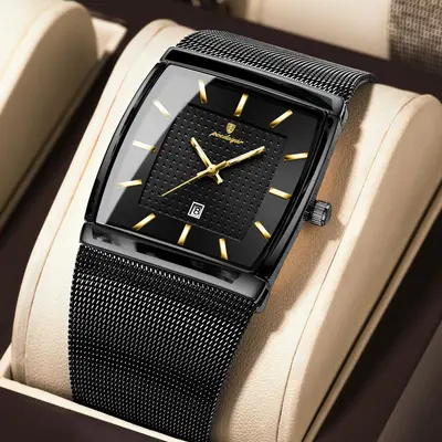 Swiss Men's Quartz Watch, Waterproof, Calendar, Ultra-Thin - 9
