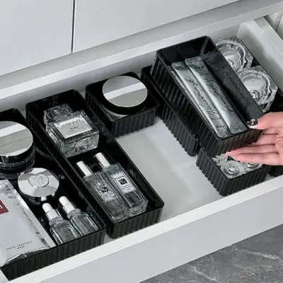 Acryl-Frisiertisch Kosmetik-Aufbewahrungsbox mit Schubladenteilung