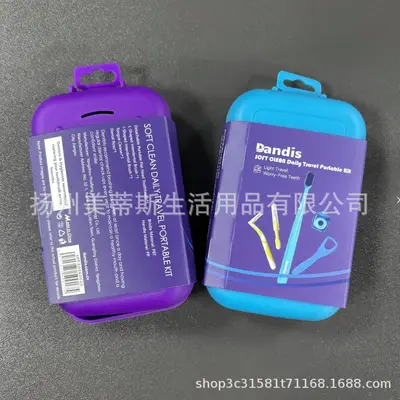 Orthodontic Care Kit with Toothbrush, Floss, and Tongue Scraper