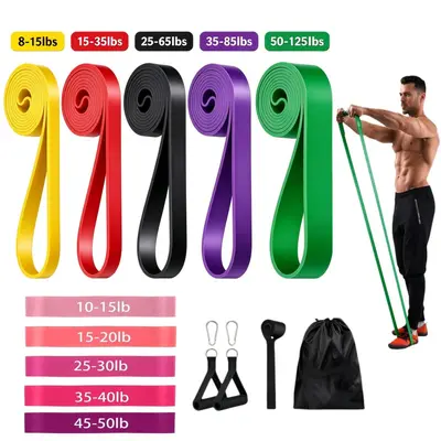 TPE Fitness Resistance Band Set, for Pull-Ups and Training - 10