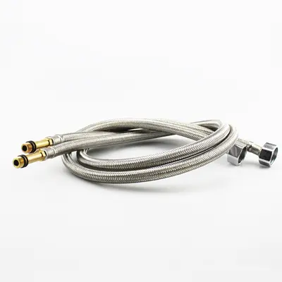 304 Stainless Steel Braided Water Inlet Hose, 4-Point Single-Head Faucet