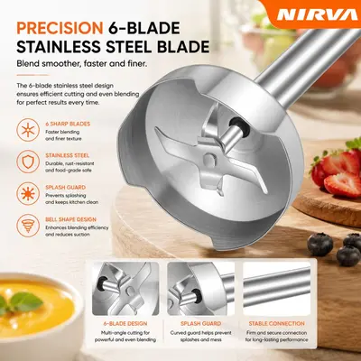 Nirva Crossborder 4in1 Avrupa-Amerika Standardı 500W Blender Mutfak Şefi Makinesi Karıştırıcı Çubuk Doğrayıcı Ette Kıyma Makinesi - 5