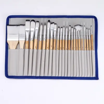 24-piece brush set for canvas, oil and watercolor - 10