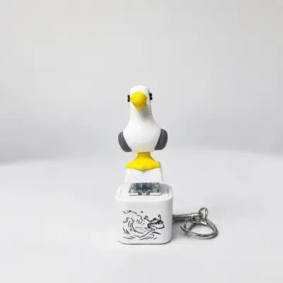Antistress-Schlüsselanhänger Möwe mit Ton und Licht, Typ-C-Aufladung