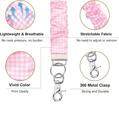 Thick Hair Tie Lanyard with ID Card Holder Strap