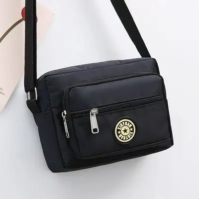 Oxford Cloth Women's Crossbody Bag, Floral Pattern, Middle-Aged Style - 4