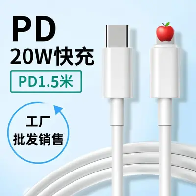 18W PD Fast Charging Head and Fast Charging Cable, Lightning Compatible - 9
