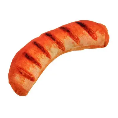 Squeaky Plush Dog Toy Shaped Like a Chicken Leg with Canvas Chew Design - 8