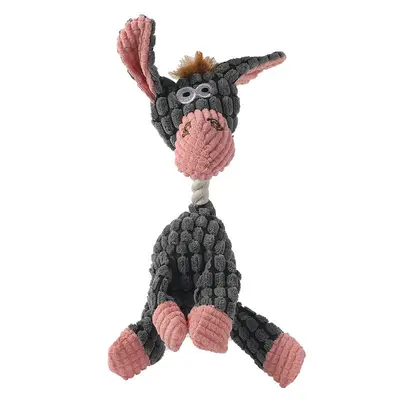 Dog Squeaky Donkey Toy Durable Plush Chew Toy