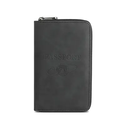 RFID passport holder with zipper for travel - 10