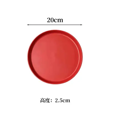 Red Wedding Tray for Tea Ceremony, Engagement Candy Dish, Round or Square