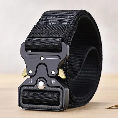 Cobra Tactical Gürtel Exklusiv für Grenzüberschreitung, Outdoor Arbeitsgürtel Militär Training Schnellverschluss Segeltuch Kunstoff Nylon Gurt Herren Webgürtel