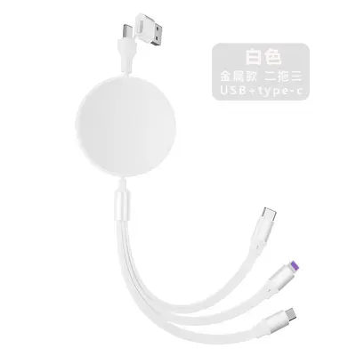 2-in-3 ausziehbar Datenkabel 100W Schnellladen 3-in-1 multifunktional USB-C 1-auf-3 Datenkabel individualisierbar - 8