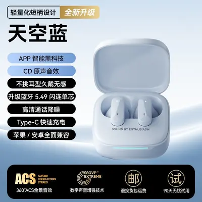 Halb-In-Ear Bluetooth-Ohrhörer, Rauschunterdrückung, extralange Akkulaufzeit, angenehm - 7