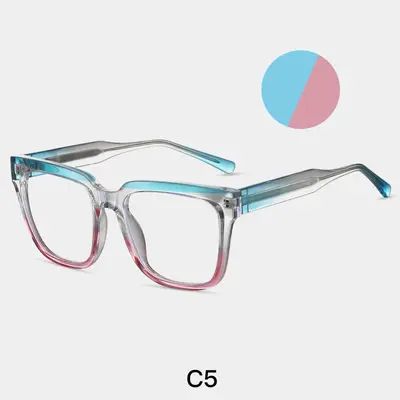 87296 Anti-Blue Light Square TR90 Eyeglass Frame - 10