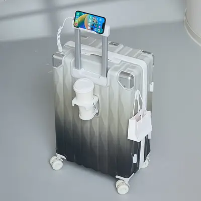 Aluminum Frame Luggage 20 inch Boarding Case 26 inch Trolley Suitcase Silent Skate Wheels - 9