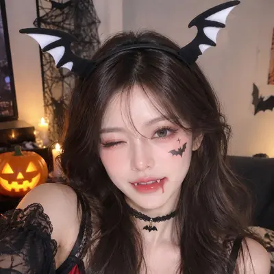 2026 Halloween Pumpkin Little Devil Headband, Cosplay Hair Clip for Women - 11