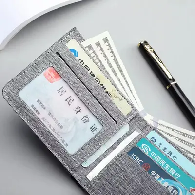 Men's Canvas Wallet with Driver's License Slot and Card Slots - 3