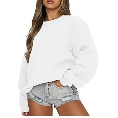 Damen Sweatshirt mit Fleecefutter, Rundhals, lockere Passform - 7