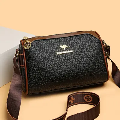 Pillow-Style Women's Bag, Soft Leather, Large Capacity, Crossbody Strap - 2
