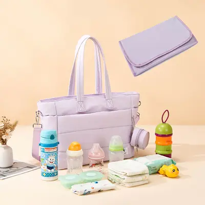 Mama-Tote-Wickeltasche mit Nass- und Trockenfach, Wickelunterlage