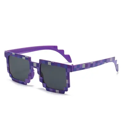 Funny Pixel Mosaic Sunglasses, Photo Performance, 2D Anime Style - 9