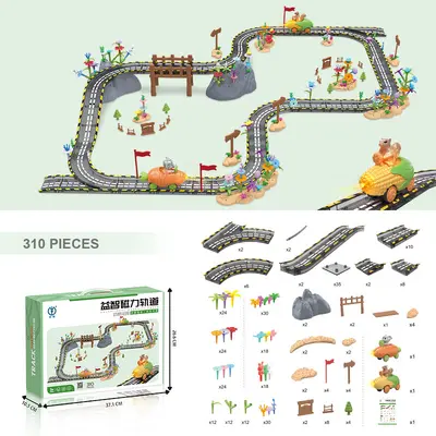 Magnetic Building Tiles with Electric Track Puzzle, Children's Gift - 7
