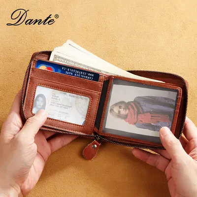 Erkek Deri Cüzdan, Gerçek Sığır Derisi, Fermuarlı, RFID Korumalı - 5