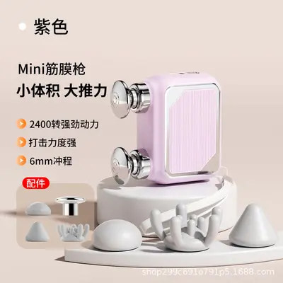Pocket Massage Gun, Multi-Head, Brushless Mini Massager - 12