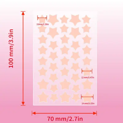 Star-Shaped Colorful Hydrocolloid Acne Patch with Portable Box - 8