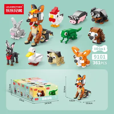 Insect and Ocean World Small Box Building Block Educational Toy Set - 6